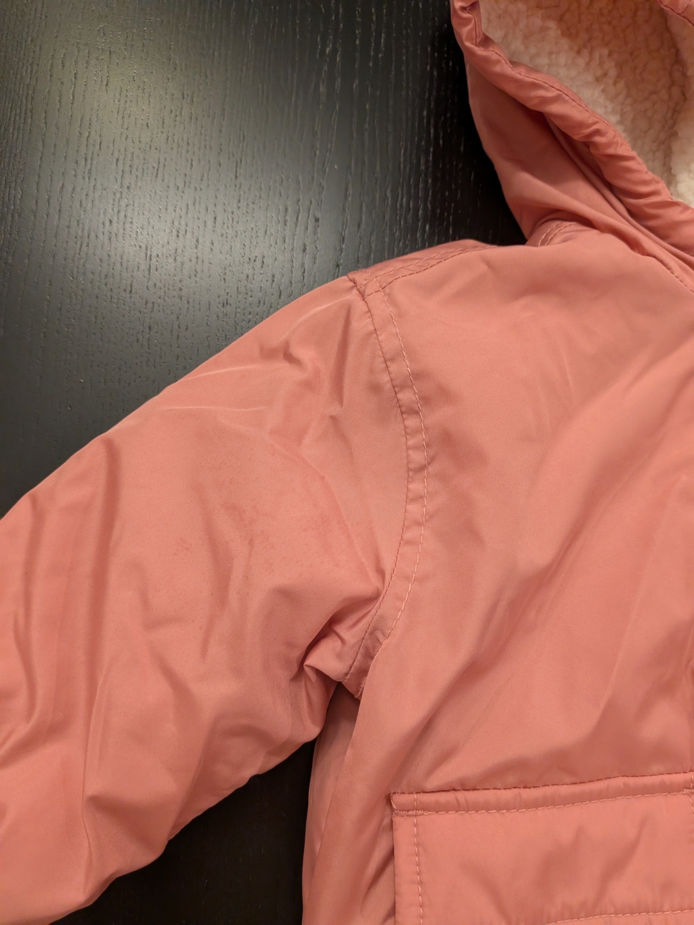 Old Navy Coral Pink Sherpa-Lined Jacket - Picture 3 of 8